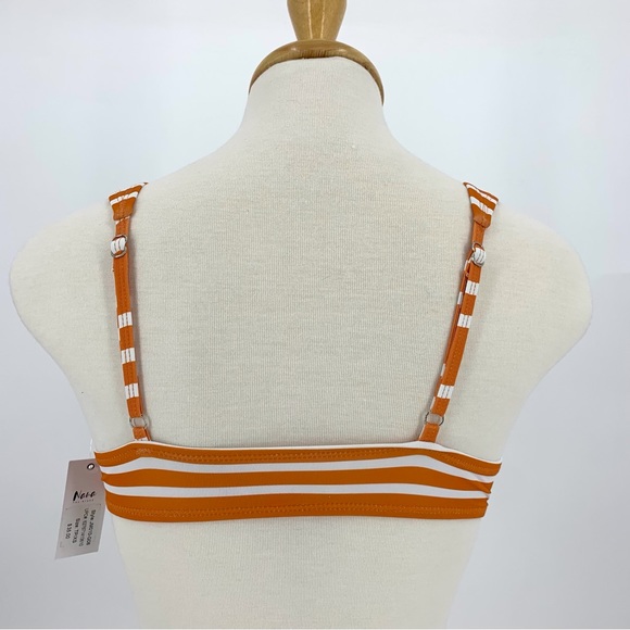NaNa NWT Orange Striped LES ILES Naomi Bralette Bikini Top, XS - Picture 5 of 16